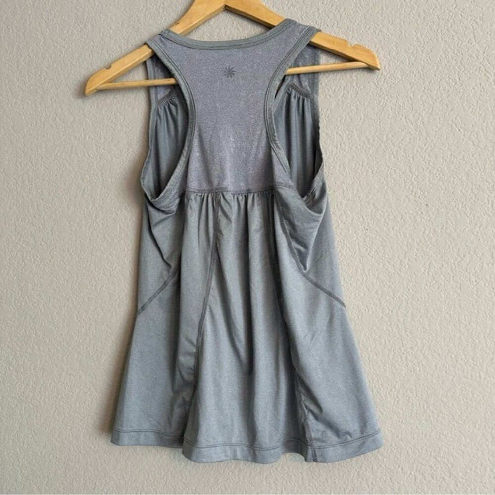 Athleta Womens Sz Small Heathered Gray Racerback Workout Activewear Tank Top - Picture 4 of 8